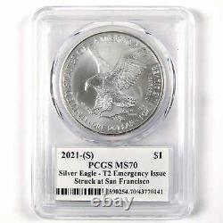 2021 (S) Type 2 American Silver Eagle MS 70 PCGS Emergency SKUCPC6424