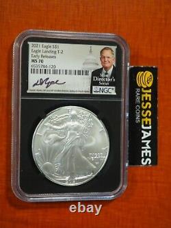 2021 Silver Eagle Ngc Ms70 Early Releases David Ryder Signed Type 2 Black Core