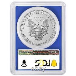 2021 (W) $1 American Silver Eagle 3 pc. Set PCGS MS70 FDOI Flag Label Red White