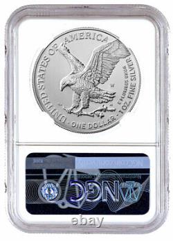 2021 W $1 Burnished American Silver Eagle 1-oz Type 2 NGC MS70 FR Eagle Label