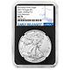 2021-W Burnished $1 Type 2 American Silver Eagle NGC MS70 ER Blue Label Retro Co