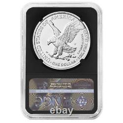 2021-W Burnished $1 Type 2 American Silver Eagle NGC MS70 ER Blue Label Retro Co
