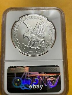 2021 W Burnished American Silver Eagle T-2 Ngc Ms 70 Early Release