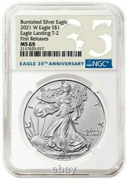 2021 W Burnished American Silver Eagle Type 2 NGC MS69 FR PRESALE