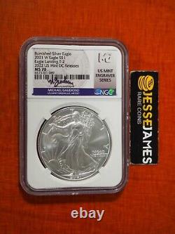 2021 W Burnished Silver Eagle Ngc Ms70 T2 Gaudioso Signed 2022 Usmint DC Release