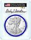 2022 $1 Silver Eagle PCGS MS70 First Strike Damstra Signed Mint Designer Series