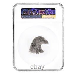 2022 Chad 1 oz Silver American Eagle Shaped High Relief Coin NGC MS 70