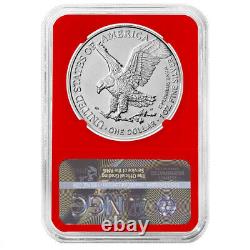 2022 (W) $1 American Silver Eagle 3pc Set NGC MS70 ER Blue Label Red White Blue