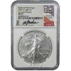 2022 W American Silver Eagle MS70 NGC Adv Release Gaudioso SKUOPC52