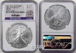 2022-W BURNISHED American Silver Eagle NGC MS 70 Gaudioso Engraver Series MS70