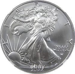 2022-W BURNISHED American Silver Eagle NGC MS 70 Gaudioso Engraver Series MS70