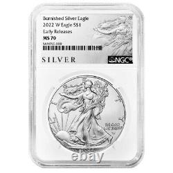 2022-W Burnished $1 American Silver Eagle NGC MS70 ER ALS Label