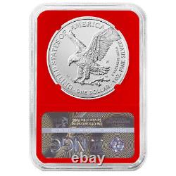 2022-W Burnished $1 American Silver Eagle NGC MS70 FDI First Label Red Core