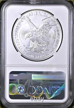 2022 w burnished silver eagle, ngc ms70 fido, with ogp, 1st day label, in hand