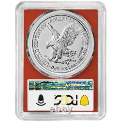 2023 $1 American Silver Eagle 3pc Set PCGS MS70 FS Trump 45th Red White Blue