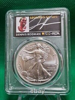 2023 $1 American Silver Eagle MS70 Legends Life Dennis Rodman