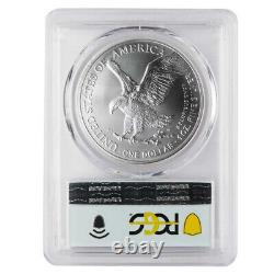 2023 $1 American Silver Eagle PCGS MS69 FDOI Mint Error Obverse Struck Thru