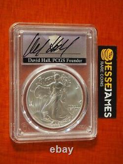2023 $1 American Silver Eagle Pcgs Ms70 First Day Of Issue David Hall Signed