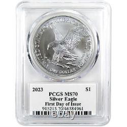 2023 American Silver Eagle MS70 PCGS First Day Emily Damstra SKUOPC90
