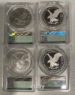 2023 CACG $1 American Silver Eagle 999 Silver Coin MS70/PR70 4 Coin lot