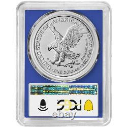2023 (W) $1 American Silver Eagle 3pc Set PCGS MS69 Trump 45th Label Red White B