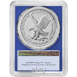 2023 (W) $1 American Silver Eagle 3pc Set PCGS MS70 FS Flag Label Red White Blue