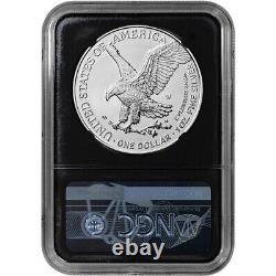 2023 W American Silver Eagle Burnished NGC MS70 First Day Issue Grade 70 Black