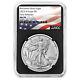 2023-W Burnished $1 American Silver Eagle NGC MS70 ER Flag Label Retro Core