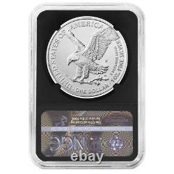 2023-W Burnished $1 American Silver Eagle NGC MS70 ER Flag Label Retro Core