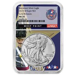 2023-W Burnished $1 American Silver Eagle NGC MS70 ER West Point Core