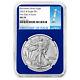 2023-W Burnished $1 American Silver Eagle NGC MS70 FDI First Label Blue Core