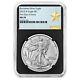 2023-W Burnished $1 American Silver Eagle NGC MS70 FDI West Point Star Label Ret
