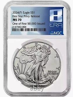 2024 American Silver Eagle Coin NGC MS70 First Star Privy (8th ERA)? PRESALE