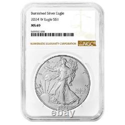 2024-W $1 1-oz Burnished American Silver Eagle NGC MS69 Brown Label