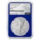 2024-W Burnished $1 American Silver Eagle NGC MS70 ER ALS Label Blue Core