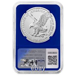 2024-W Burnished $1 American Silver Eagle NGC MS70 ER ALS Label Blue Core