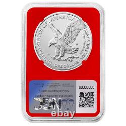 2024-W Burnished $1 American Silver Eagle NGC MS70 FDI Trump Label Red Core