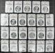 (23 pc) SET 1986-2008 OF NGC MS69 AMERICAN SILVER EAGLE $1 COINS IN NGC BOX