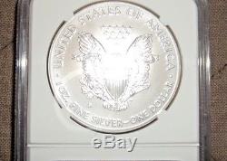 25th Anniversary Silver Dollar American S Eagle 2011 NGC Graded MS 70 Blue Label
