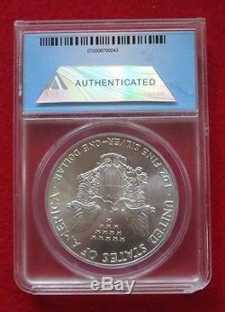 31986 American Eagle Silver Dollar Graded MS 70