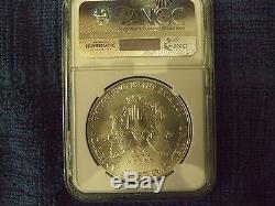 #5-1986 Silver American Eagle Dollar NGC MS 70 Perfect Grade First Year Label
