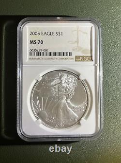 American 2005 Silver Eagle MS-70 NGC Rare
