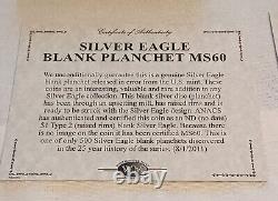 American SILVER EAGLE 1 oz Blank Planchet ND MS60 ANACS 1-3 avail. 999 31.22 g