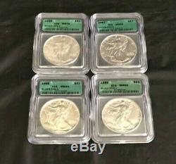 American Silver Eagle 20 Coin Set 1986-2005 ICG MS 69