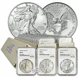 American Silver Eagle 34 Piece 1986 2019, Complete Date Set, NGC MS69