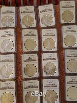 American Silver Eagle Coins Date Run Set Ngc Ms69