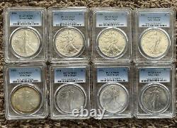 American Silver Eagle Set 1986-2002 PCGS MS69 2003-2023 PCGS MS70