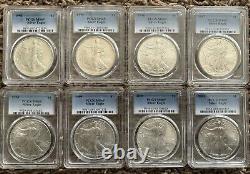 American Silver Eagle Set 1986-2002 PCGS MS69 2003-2023 PCGS MS70