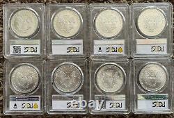 American Silver Eagle Set 1986-2002 PCGS MS69 2003-2023 PCGS MS70