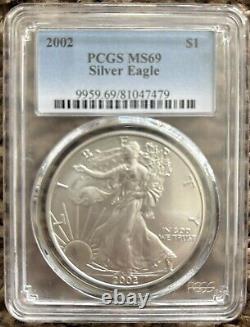 American Silver Eagle Set 1986-2002 PCGS MS69 2003-2023 PCGS MS70